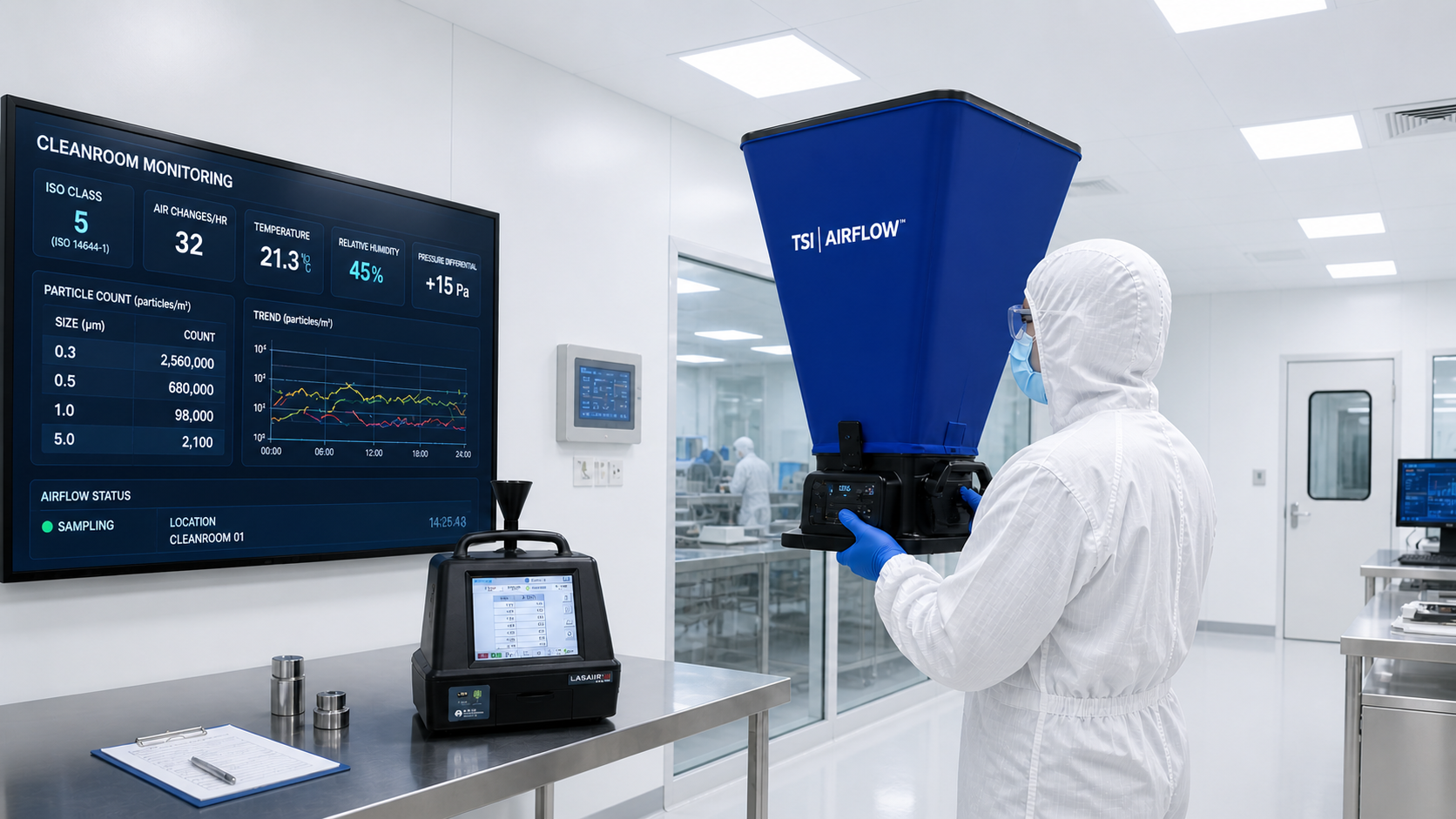 Cleanroom interior during validation process